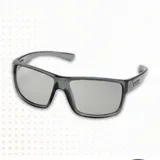 Lentes de sol MDQ modelo Yemata, con montura rectangular gris y lentes fotocromáticas grises.