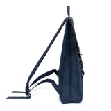 Mochila negra de poliéster con diseño minimalista y compartimento acolchado para portátiles de hasta 15,6".