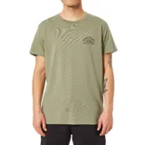 Remera verde de algodón con cuello redondo y estampado pequeño en el pecho con el logo de la marca Katin.