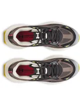 Championes Under Armour modelo Aura Ripstop, con parte superior tridimensional de material ripstop ultrarresistente. Cuenta con amortiguación reactiva UA HOVR para retorno de energía y suela de goma con ranuras de flexión para mayor tracción.