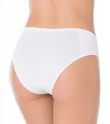 Bombacha tiro alto color piel, con doble refuerzo en la parte delantera y cobertura total.