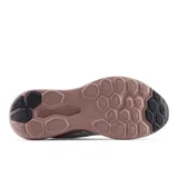 Championes de running New Balance 411v3 para mujer, color gris claro con detalles en marrón y logo naranja.