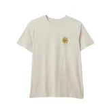 Remera color beige con estampado de un símbolo abstracto y el texto "Katin Otg" en el pecho.