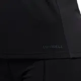 Remera deportiva de manga corta y cuello redondo, color negro, diseñada con costuras raglán y un corte cómodo y transpirable para actividad física.