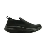 Championes deportivos slip-on American Sport Danko de color negro, confeccionados en tejido knit transpirable, con suela chunky del mismo color y presilla en el talón.