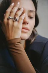 Anillo bombé de plata 925 hecho a mano. Se realiza por pedido a medida, con una demora de 21 días.