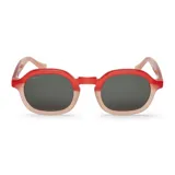 Lentes de sol Mr Boho modelo El Patio, con armazón redondo de acetato en degradado de rojo a tono nude y cristales oscuros.