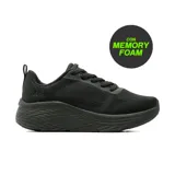 Championes deportivos American Sport modelo Adisson, color negro, con diseño de malla transpirable, suela gruesa y tecnología de amortiguación en la plantilla.