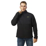 Campera Caterpillar de hombre, color negro, con cierre frontal, cuello alto y bolsillos laterales.