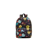 Mochila Vans con estampado de flores y damero.