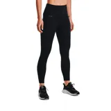 Calza deportiva Under Armour de tiro alto y largo al tobillo, color negro, con logo de la marca en contraste en la cadera.