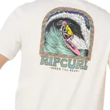 Remera de manga corta color blanco con cuello redondo y pequeño logo estampado en el pecho.