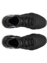 Championes Under Armour modelo UA Halo Trainer, color negro, diseñados para entrenamiento con amortiguación UA HOVR, parte superior perforada para ventilación y suela de goma flexible.