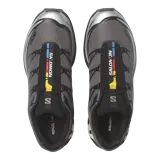 Championes Salomon XT-6, calzado de trail running adaptado para uso urbano. Diseño en color negro, gris, rojo y blanco, con sistema de cordones de ajuste rápido Quicklace y suela de gran tracción.