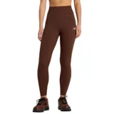 Calza deportiva de tiro alto color marrón, con ajuste ceñido y logo reflectivo de la marca en la pierna. Confeccionada en tejido suave y flexible con tecnología de secado rápido.