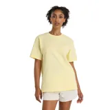 Remera amarilla de algodón con logo de New Balance bordado en el pecho.