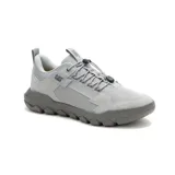 Championes Caterpillar modelo Hex Lite Outdoor de color gris, confeccionados en una combinación de cuero y malla, con cordones elásticos ajustables y suela de EVA ligera.