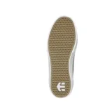 Championes Etnies Factor negros con cordones blancos y suela blanca con línea roja.