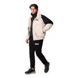 Campera técnica Columbia de la colección Iconos, con diseño color block en blanco y negro. Cuenta con tecnología Omni-Tech impermeable y transpirable, cierre frontal con solapa, bolsillos laterales con cremallera y puños ajustables. Incluye un forro interior reversible con aislamiento sintético.