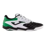 Championes deportivos Joma para fútbol 5, color negro con detalles en blanco y verde.