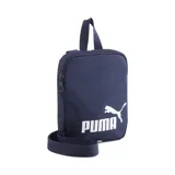 Bandolera Puma Phase Portable azul marino con logo Puma en blanco.