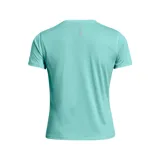 Remera deportiva Under Armour de manga corta, confeccionada en tejido ligero y transpirable con tecnología de secado rápido y control de olores. Presenta un diseño minimalista en color negro con detalles reflectantes y dobladillo superpuesto para mayor ventilación.