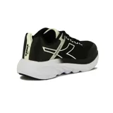 Championes deportivos Diadora modelo Bresh, color negro con detalles en blanco y suela gruesa blanca con efecto degradado. Presentan un diseño de malla transpirable y refuerzos sintéticos.
