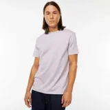 Remera lila de algod
ón con cuello redondo y mangas cortas.