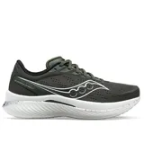 Championes Saucony Endorphin Speed 3 color gris oscuro con detalles en verde y blanco.