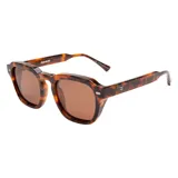 Lentes de sol I-Sea modelo Hudson, con armazón de carey (tortoise) y formato rectangular con detalles metálicos en las esquinas frontales.