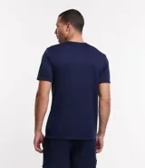 Remera deportiva de hombre, color gris claro, con cuello redondo y manga corta. Presenta un sutil efecto degradado o panel de color más claro en la zona del pecho.