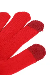 Guantes negros de poliéster con touch screen.