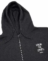 Campera con capucha de algodón con efecto acid wash, corte oversize y estampa trasera con tipografía estilo graffiti.