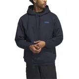 Canguro Adidas Skateboarding 3 Star color azul marino con capucha y logo bordado en el pecho. Cuenta con bolsillo tipo canguro y cordón ajustable en la capucha.