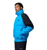 Campera técnica Columbia de la colección Iconos, con diseño bicolor en azul y negro. Cuenta con tecnología impermeable Omni-Tech, cuello alto, cierre frontal con solapa, bolsillos frontales con solapa y puños ajustables.