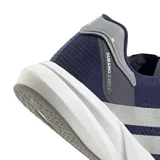 Championes de running Adidas Duramo Speed 2, color azul marino con detalles plateados y suela blanca.