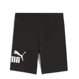Short negro de calza con logo Puma blanco en la pierna izquierda.