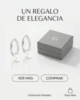 Aros colgantes de plata 925, con diseño de argolla pequeña decorada con circonias y una perla blanca en el extremo.