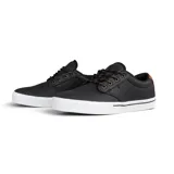 Zapatillas Etnies Jameson 2 Eco color gris oscuro con detalles en bordó y suela blanca.