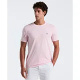 Remera rosa de algodón orgánico, de corte entallado y cuello redondo. Presenta el logo de Original Penguin en el pecho.