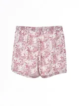 Short de baño azul con estampado de motivos marinos en celeste.