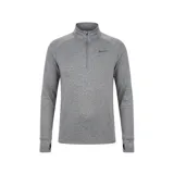 Buzo deportivo Nike de manga larga, color negro, con cuello alto y cierre frontal parcial. Presenta logo de la marca estampado en el pecho.