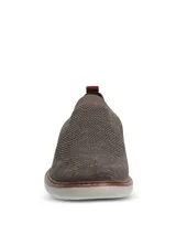Zapato slip-on Hush Puppies modelo Apolo, de color gris, con capellada de tejido tricotado transpirable y suela de EVA.