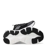 Championes de running Umbro Dynamen para hombre, color negro con entresuela blanca y el logo de la marca en el lateral.