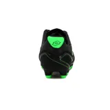 Championes de fútbol Lotto Milan MD, color negro con detalles en verde.