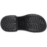 Zueco Crocs Siren Clog negro con plataforma y tacón cuadrado.