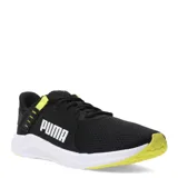 Championes Puma FTR Connect de malla negra con detalles en material sintético y logo de la marca en el lateral.