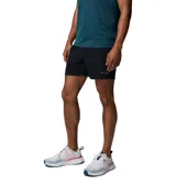 Short deportivo Columbia Stealth Spring Lined con tecnología Omni-Wick de color negro, con cintura elástica, cordón interior y bolsillos funcionales.