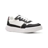 Championes deportivos American Sport Layla, color blanco con detalles en beige y plateado.