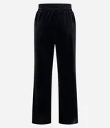 Pantalón deportivo de corte recto confeccionado en tejido de plush, con cintura elástica y detalle de piping lateral contrastante.